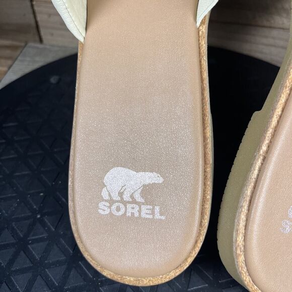 SOREL Ella III Slide Sandals Women’s US Size 9.5 Slip On Flats Leather Casual - Picture 7 of 10